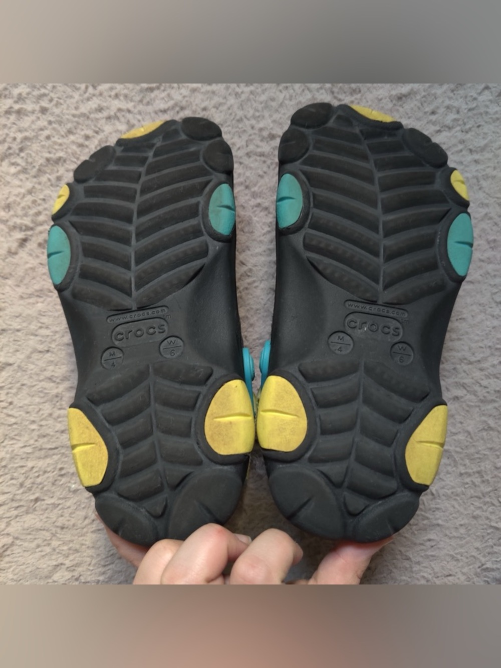 Crocs Comfort Unisex Adult Classic All Terrain Clogs Black Multi Mens 4 Womens 6 - Picture 6 of 9